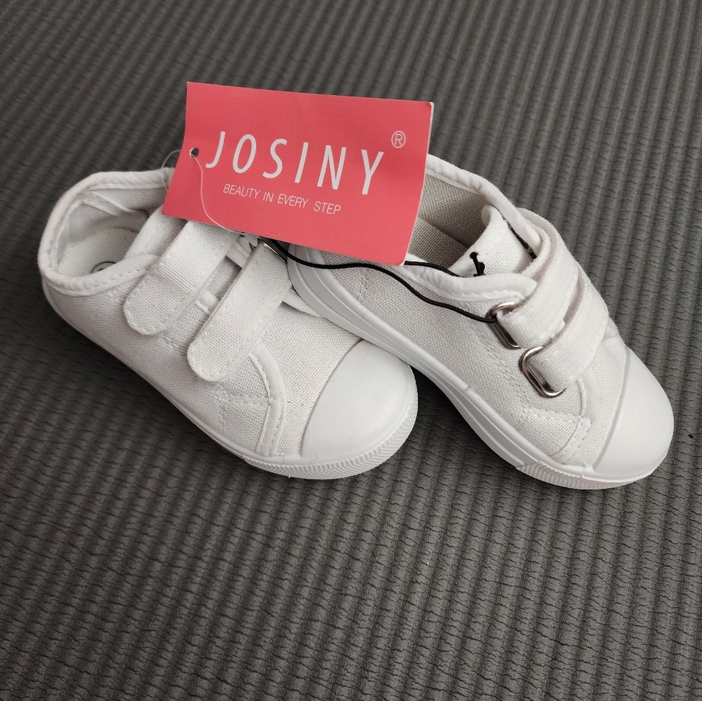 NWT Josiny Kids Unisex Boy Girl Canvas Hook & Loop Sneaker Size 6